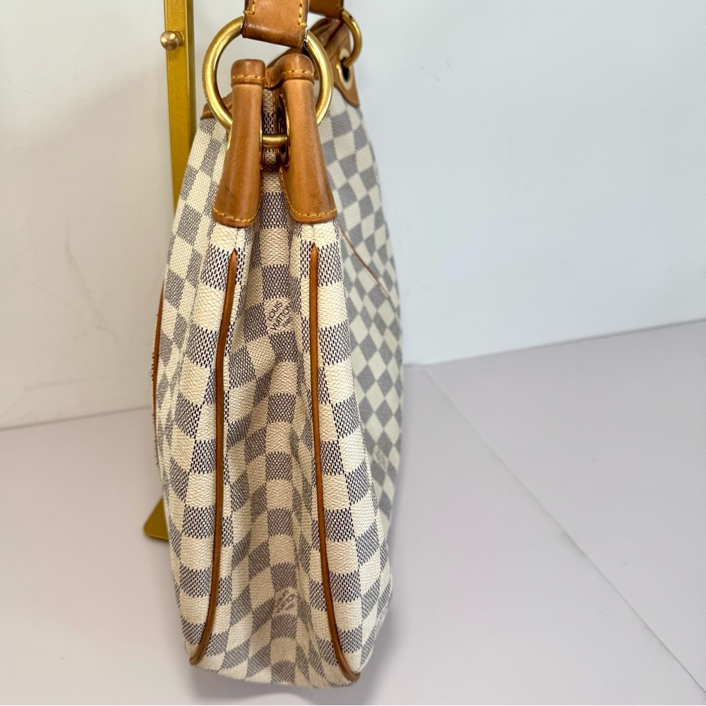 Louis Vuitton Galliera PM Shoulder Bag In Damier Azur Logo Print W Gold Hardware - Picture 6 of 16